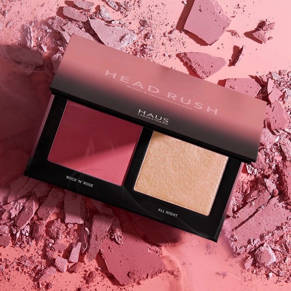 Haus Labs by Lady Gaga Head Rush Rock ‘n’ Rose/All Night Blush & Highlighter Duo - Picture 2 of 16